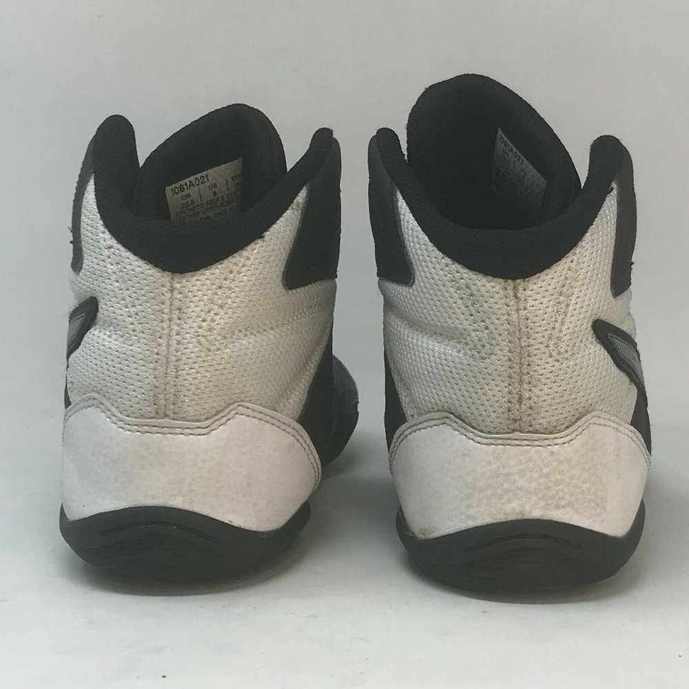 Asics Mens Black Wrestling Shoes Lace Up Size 8 Gem